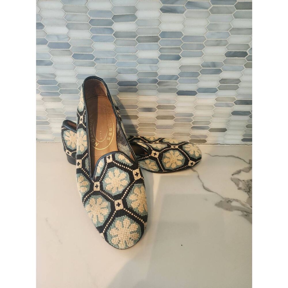 Stubbs & Wootton Kent Royal Patterned Needlepoint Loafers